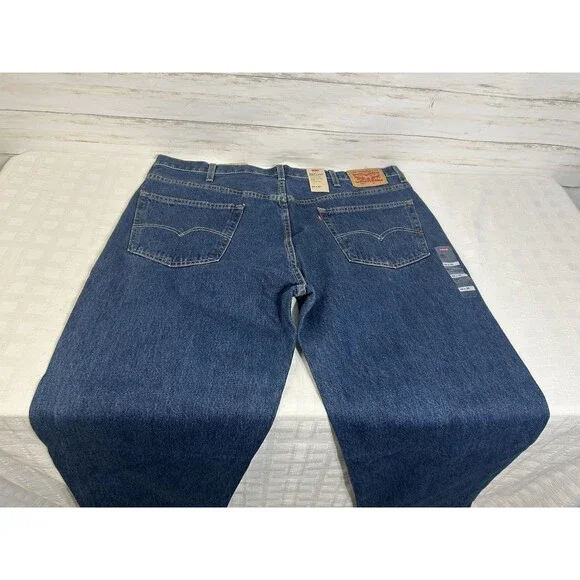 NEW NWT! Levi's 550 Relaxed Men's 44 X 30 Tapered Cotton Denim Jeans Dark Blue - Picture 9 of 12